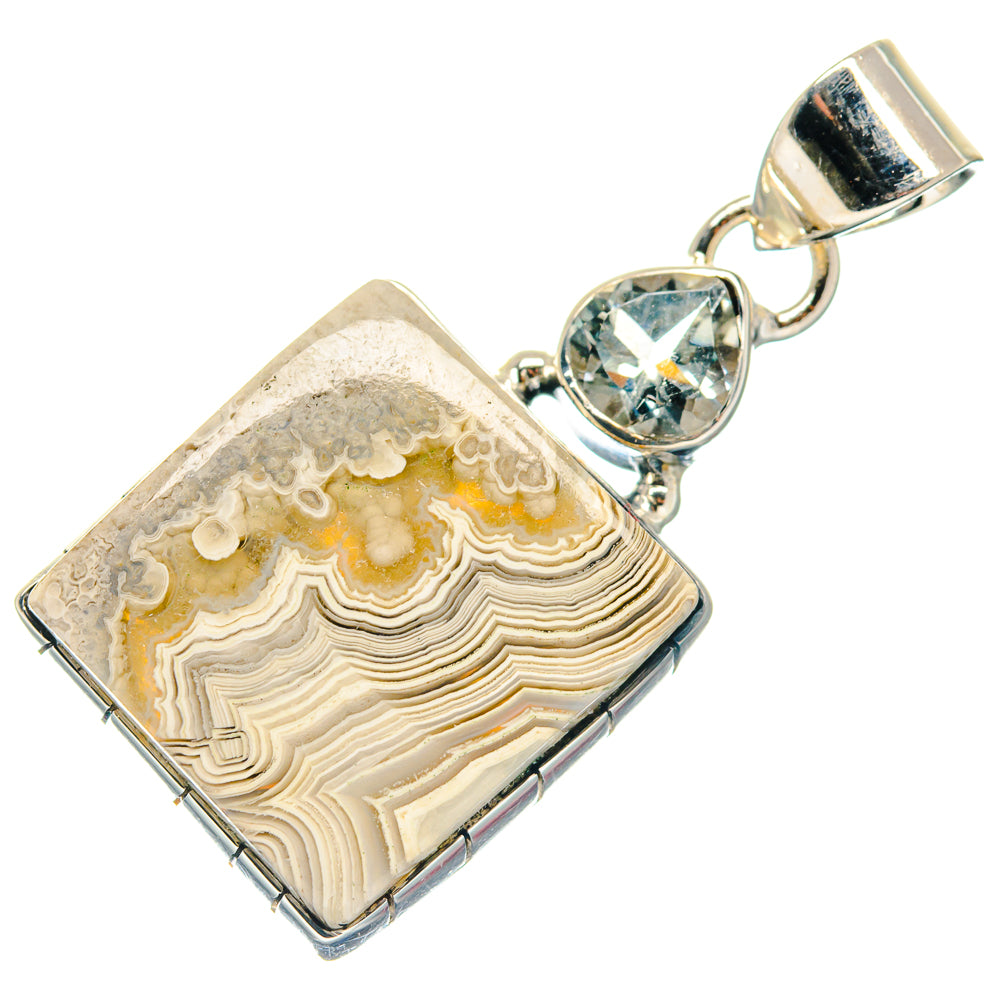 Laguna Lace Agate Pendants handcrafted by Anasilvercos - PD18840