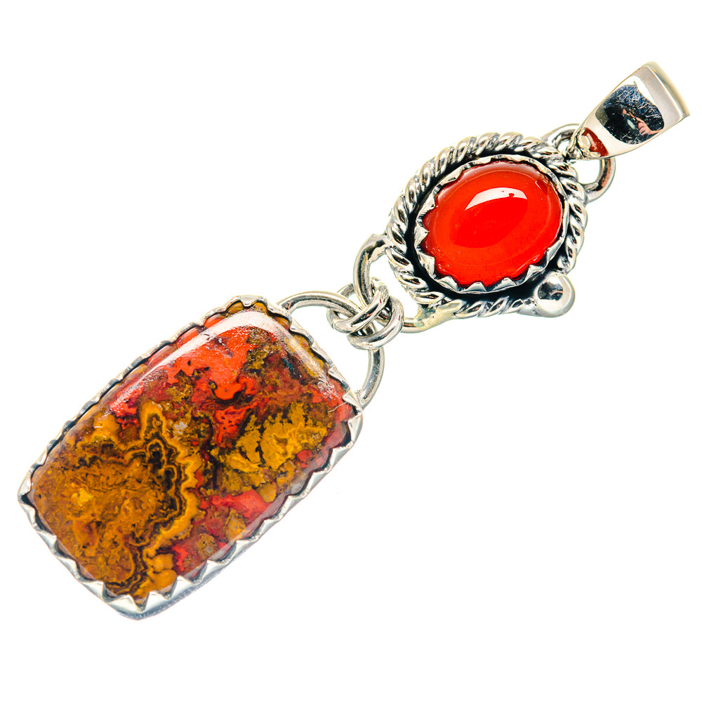 Crazy Lace Agate Pendants handcrafted by Anasilvercos - PD18851