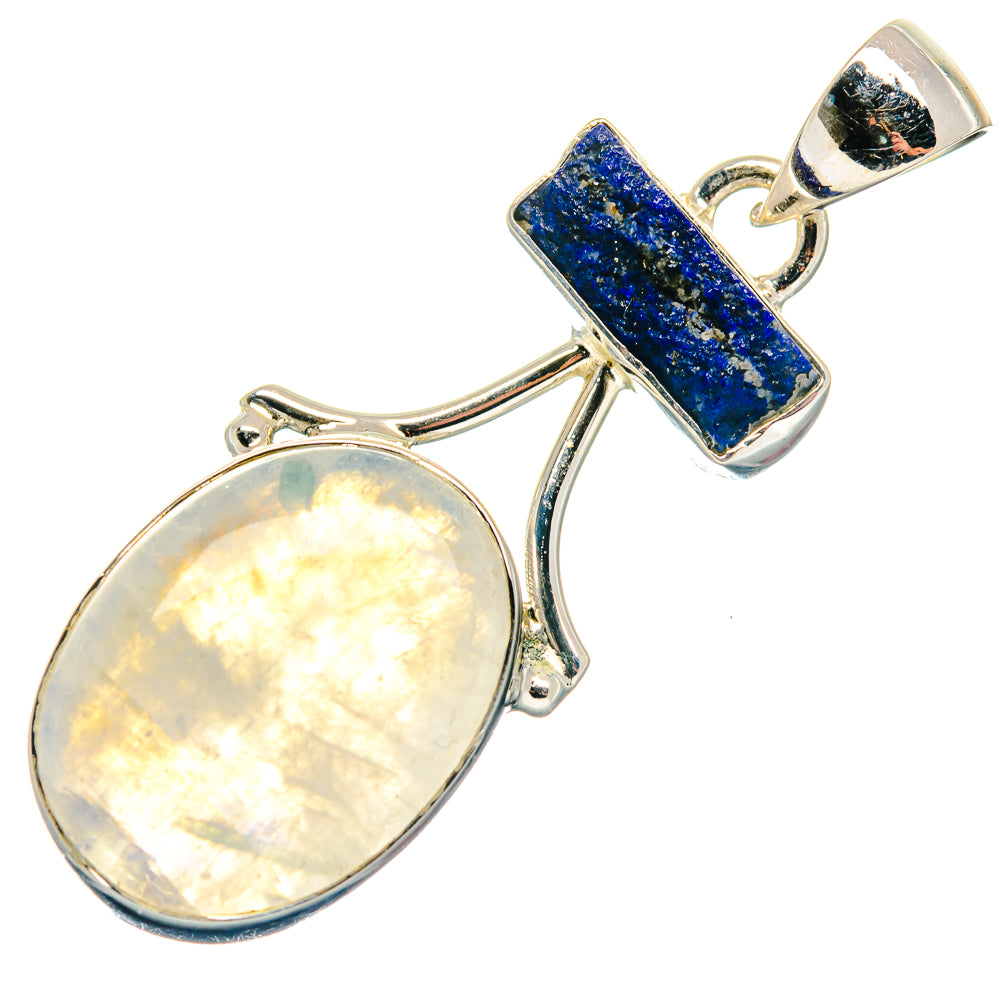 Rainbow Moonstone Pendants handcrafted by Anasilvercos - PD18859
