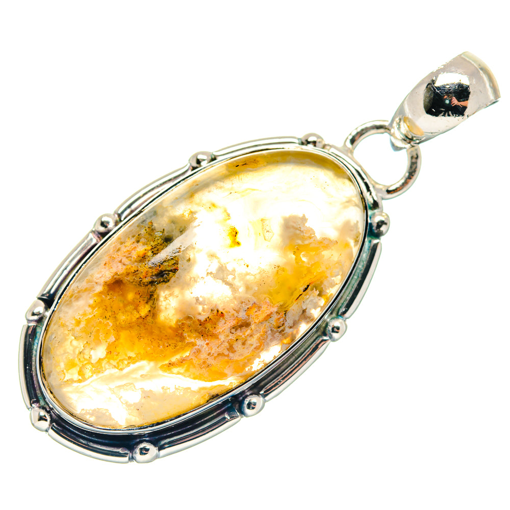 Plume Agate Pendants handcrafted by Anasilvercos - PD18899