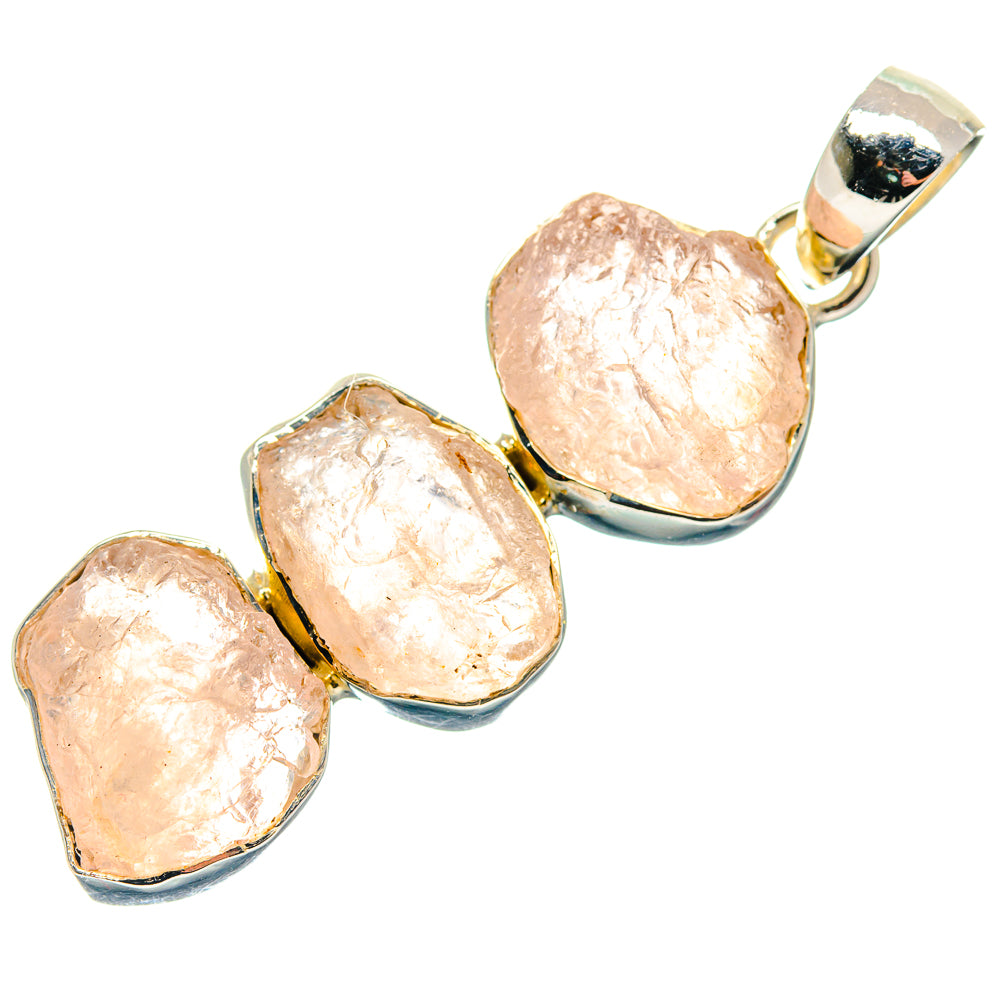 Rose Quartz Pendants handcrafted by Anasilvercos - PD18903