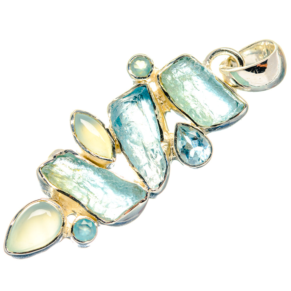 Aquamarine Pendants handcrafted by Anasilvercos - PD18916