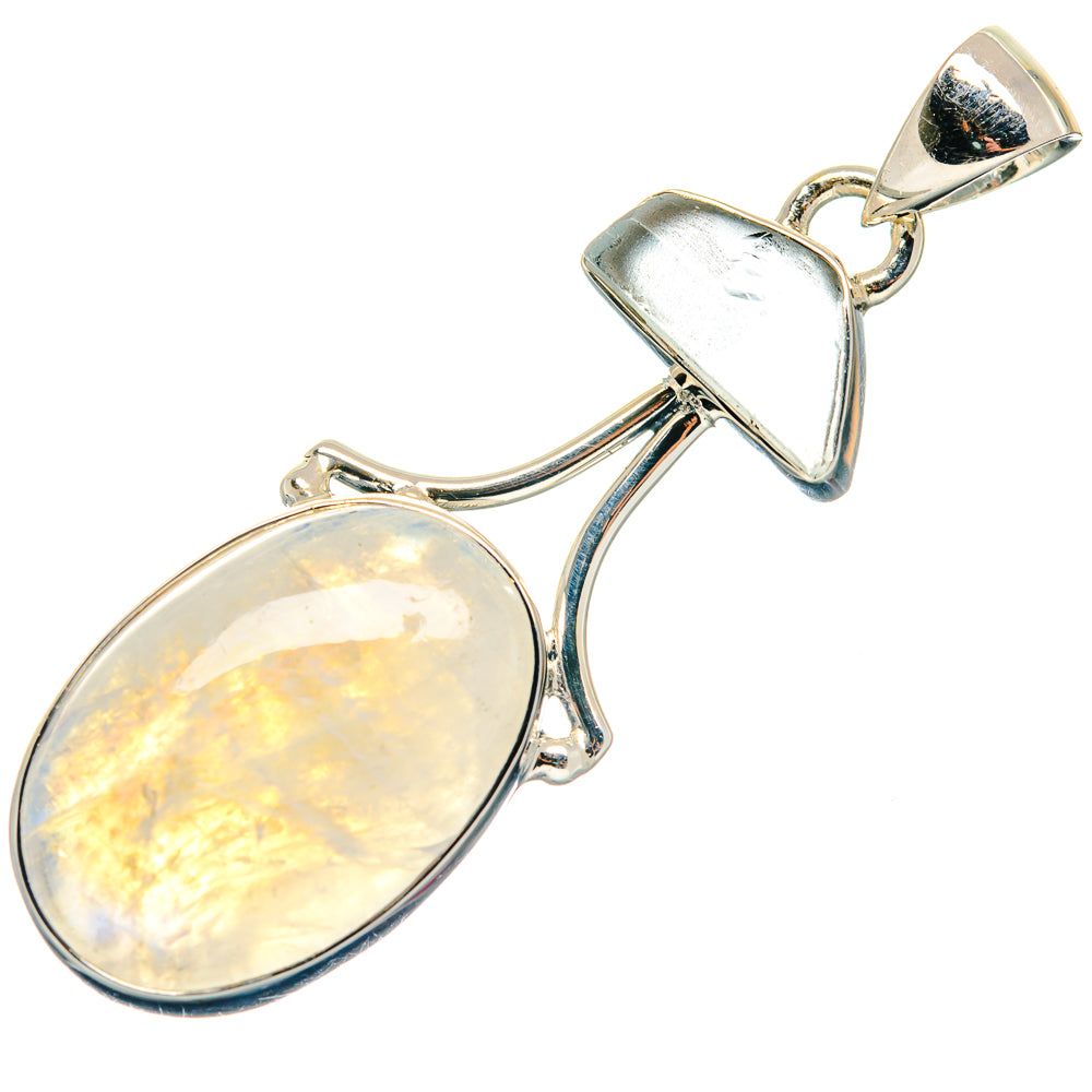 Rainbow Moonstone Pendants handcrafted by Anasilvercos - PD18922