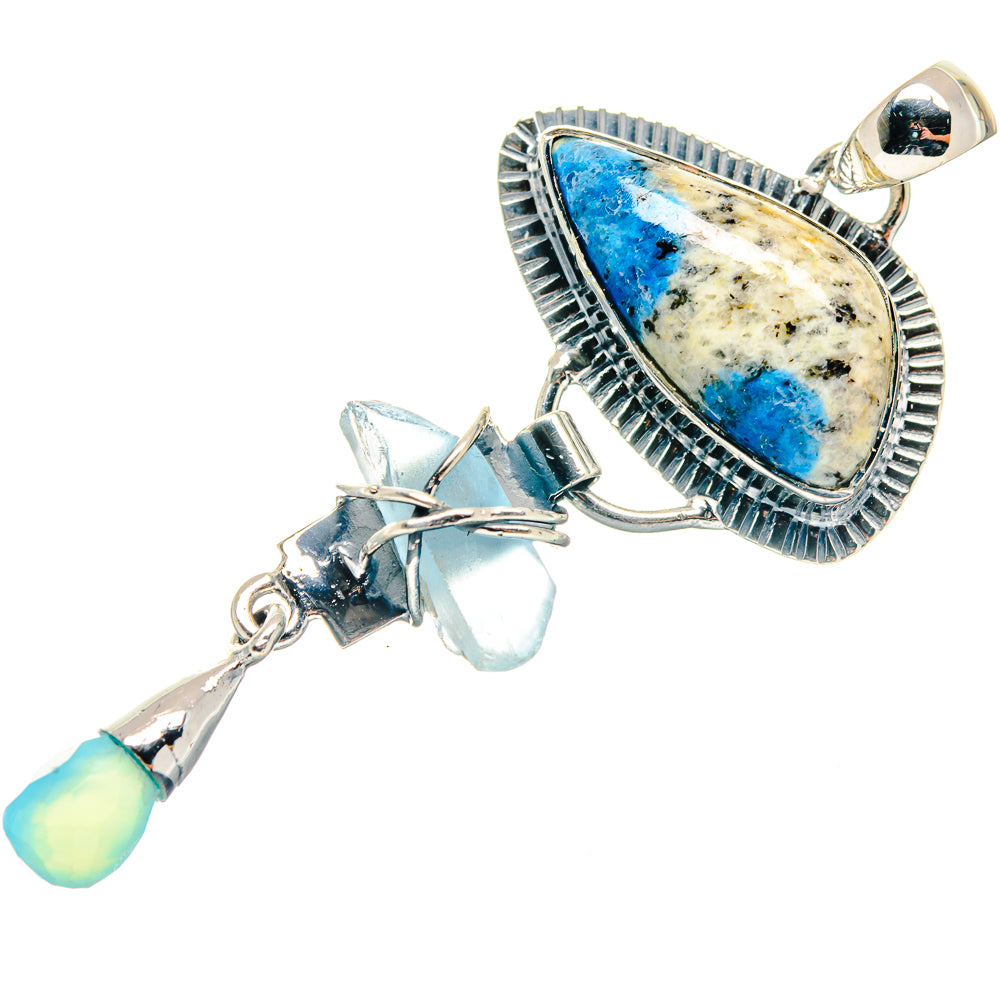 K2 Blue Azurite Pendants handcrafted by Anasilvercos - PD18926