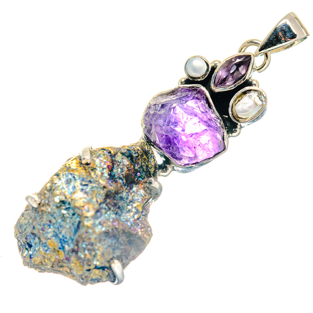 Spectro Pyrite Druzy Pendants handcrafted by Anasilvercos - PD18929