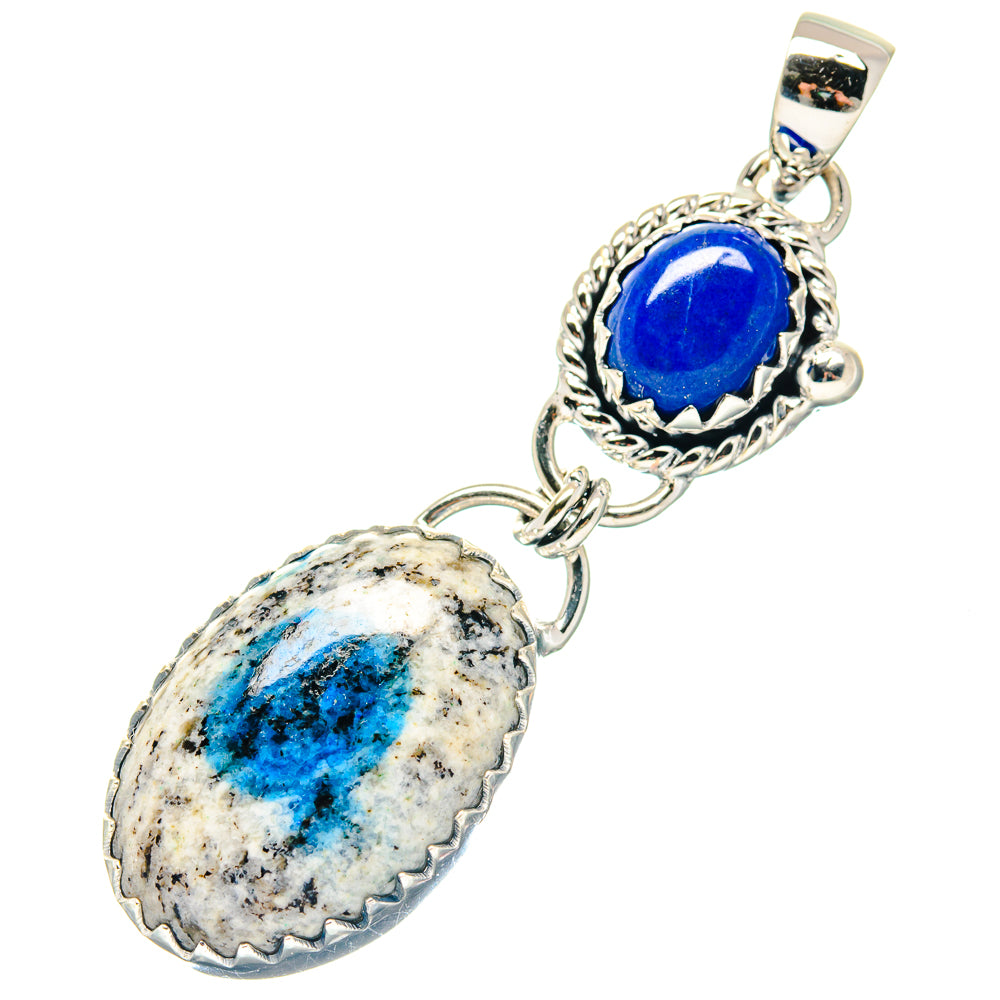 K2 Blue Azurite Pendants handcrafted by Anasilvercos - PD18947