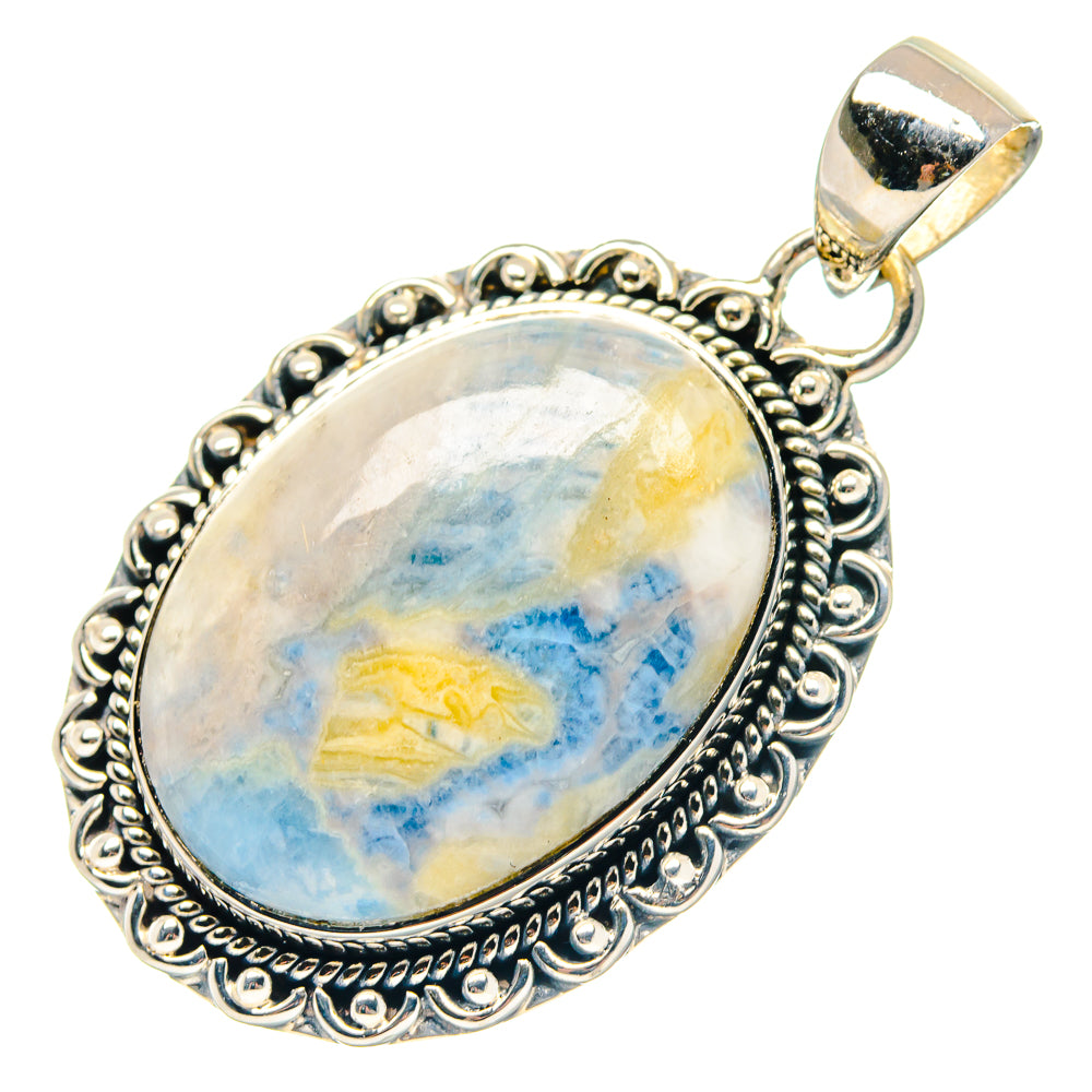 Blue Scheelite Pendants handcrafted by Anasilvercos - PD18953