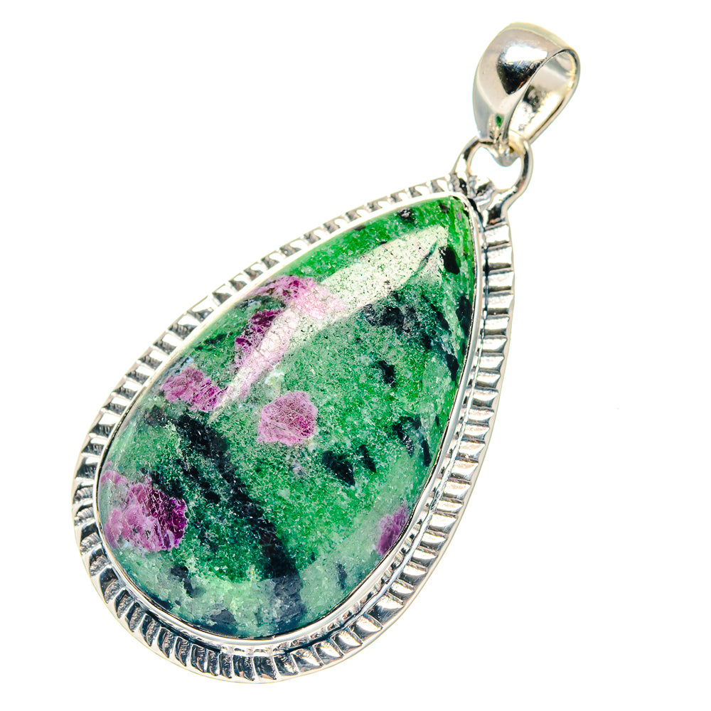 Ruby Zoisite Pendants handcrafted by Anasilvercos - PD18961