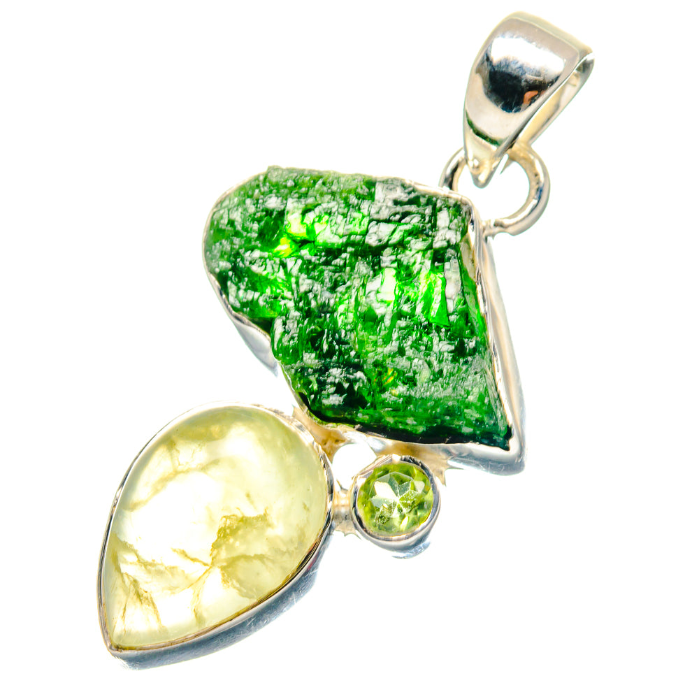 Chrome Diopside Pendants handcrafted by Anasilvercos - PD18966