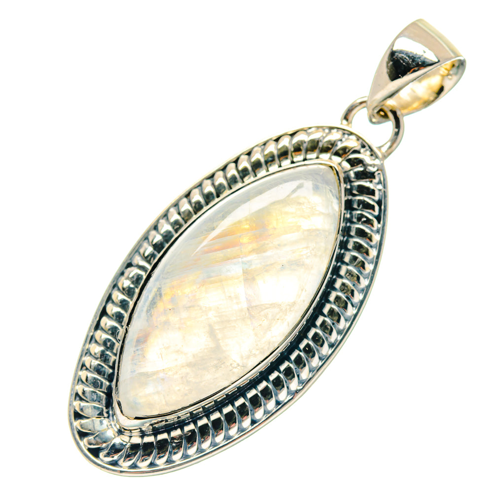 Rainbow Moonstone Pendants handcrafted by Anasilvercos - PD19009