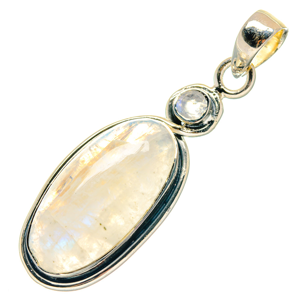 Rainbow Moonstone Pendants handcrafted by Anasilvercos - PD19011