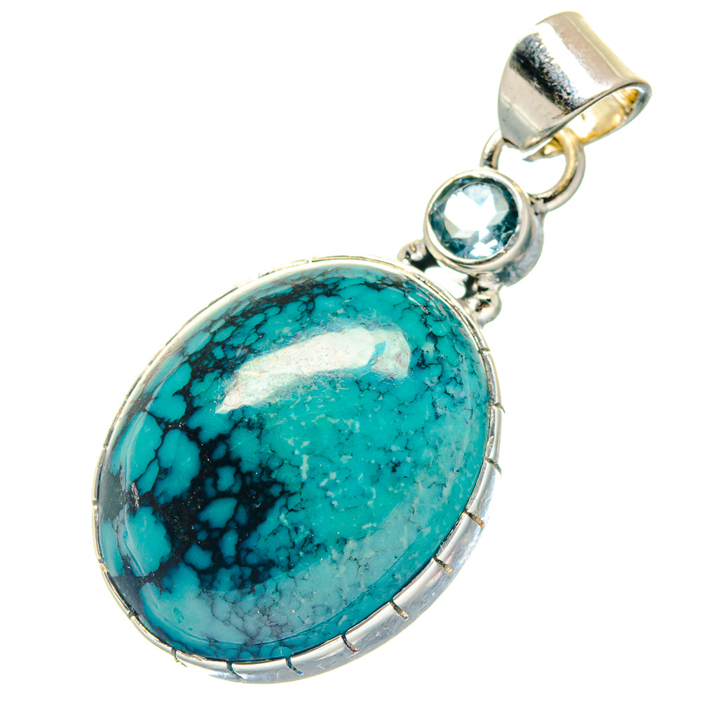 Tibetan Turquoise Pendants handcrafted by Anasilvercos - PD19024