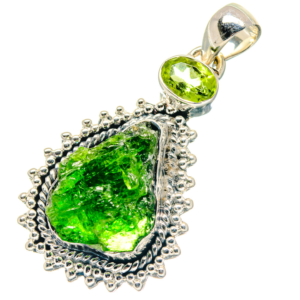 Chrome Diopside Pendants handcrafted by Anasilvercos - PD19029