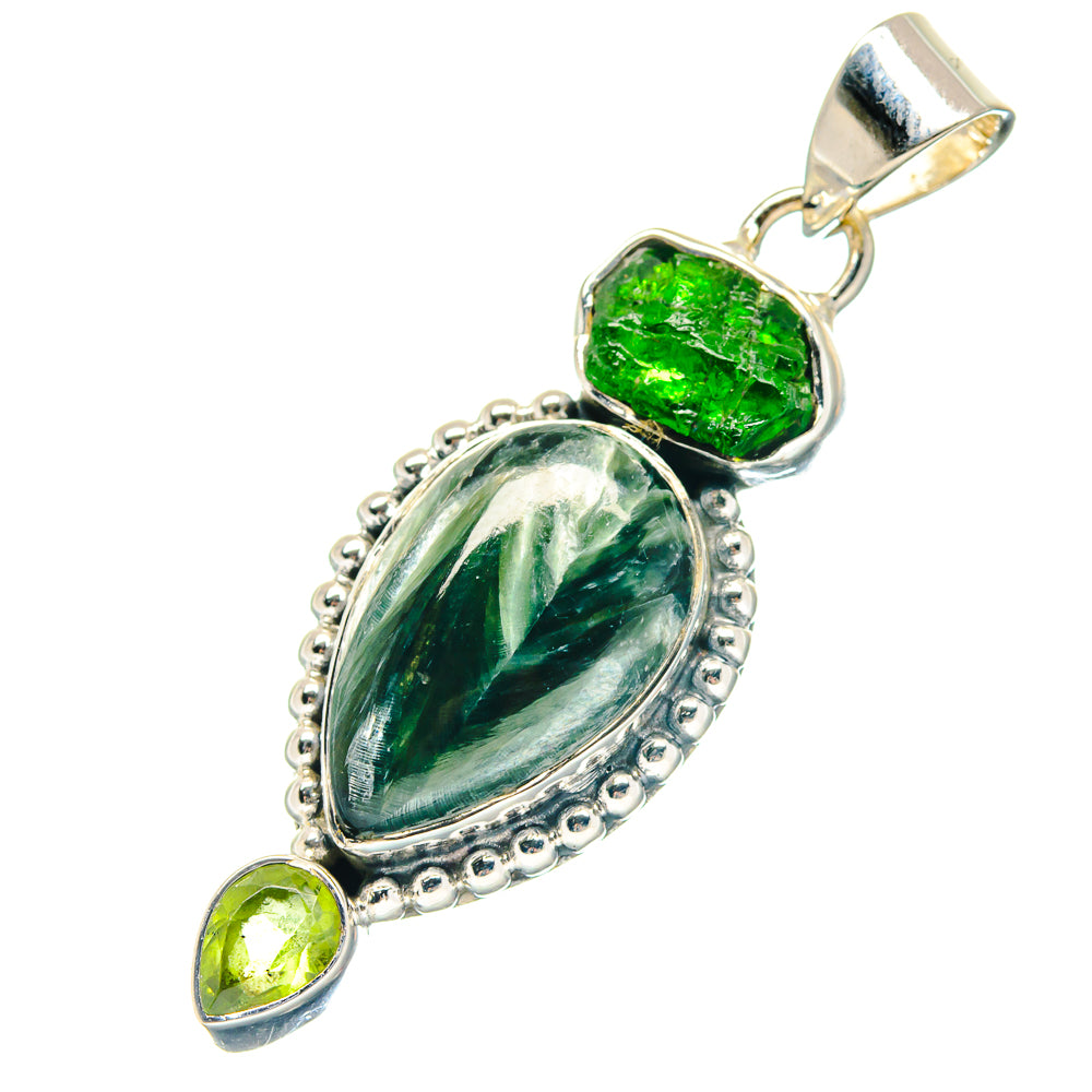 Seraphinite Pendants handcrafted by Anasilvercos - PD19032
