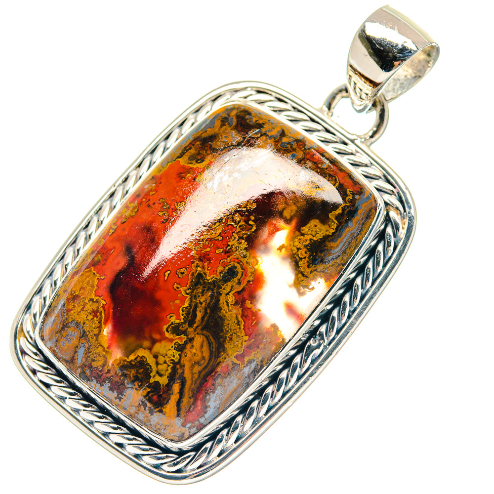 Moroccan Agate Pendants handcrafted by Anasilvercos - PD19043