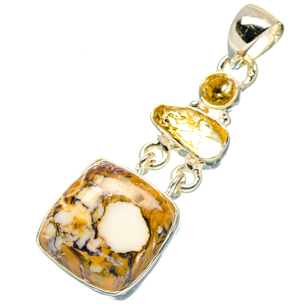 Peanut Wood Jasper Pendants handcrafted by Anasilvercos - PD19045