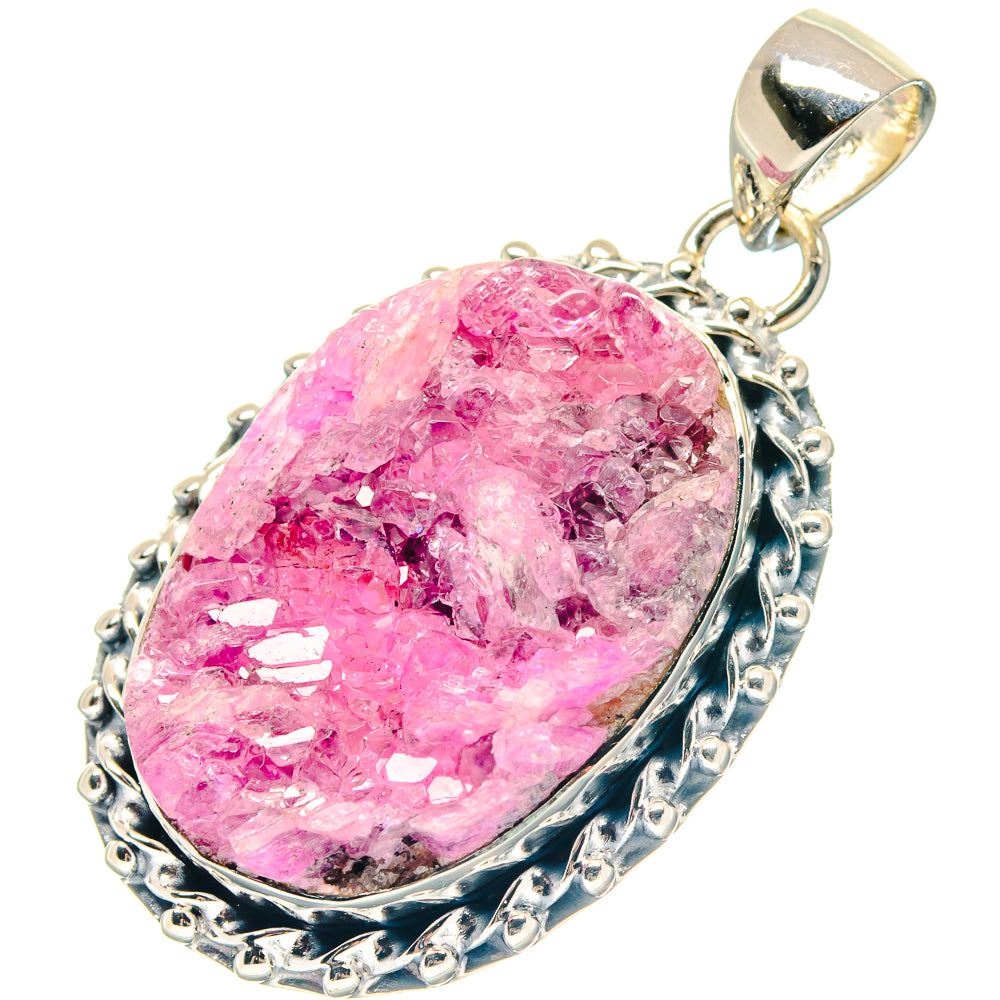 Cobalto Calcite Druzy Pendants handcrafted by Anasilvercos - PD19060