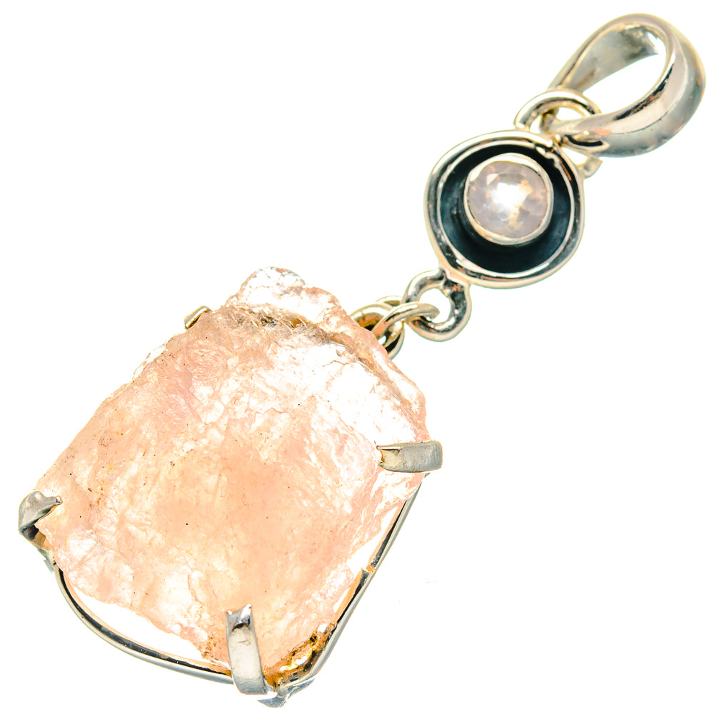 Rose Quartz Pendants handcrafted by Anasilvercos - PD19061