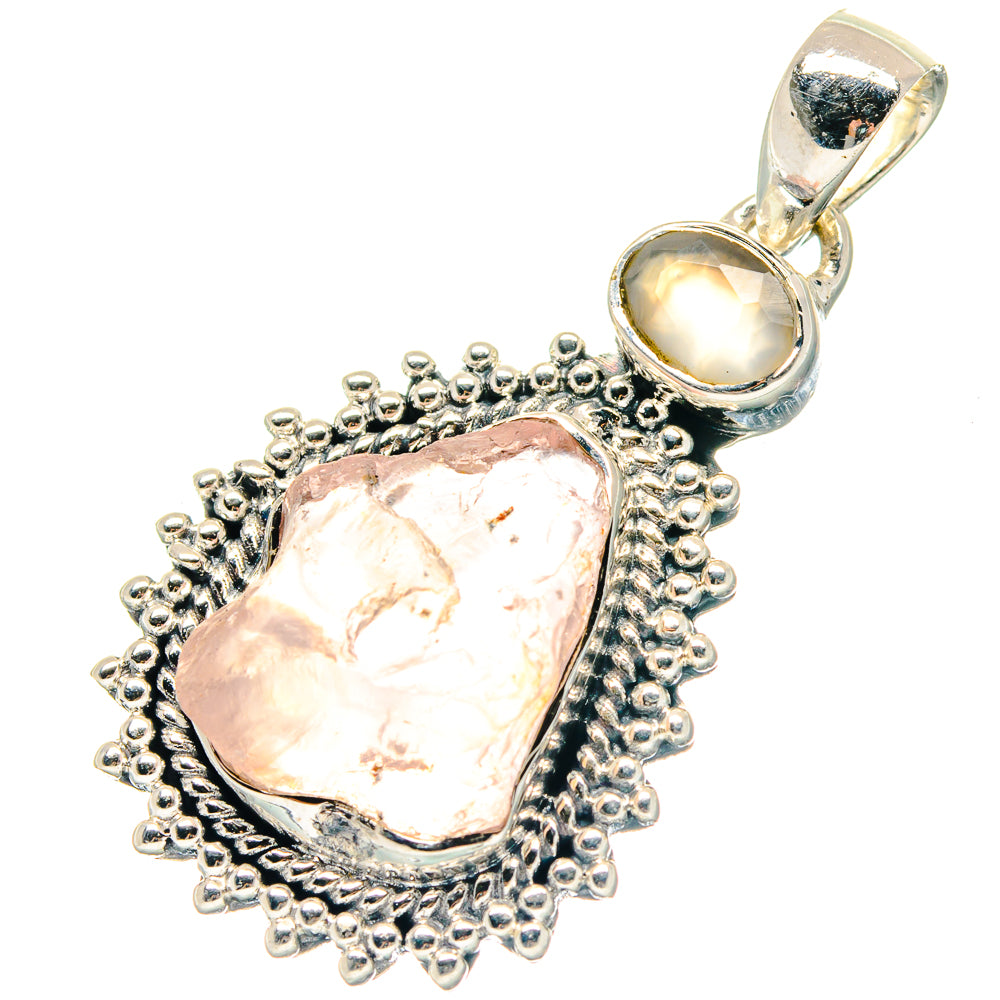 Rose Quartz Pendants handcrafted by Anasilvercos - PD19062