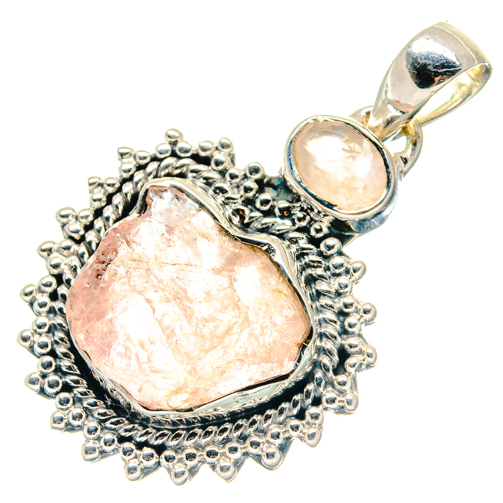 Rose Quartz Pendants handcrafted by Anasilvercos - PD19067