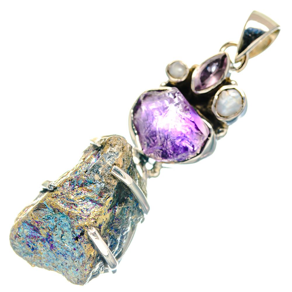 Spectro Pyrite Druzy Pendants handcrafted by Anasilvercos - PD19078