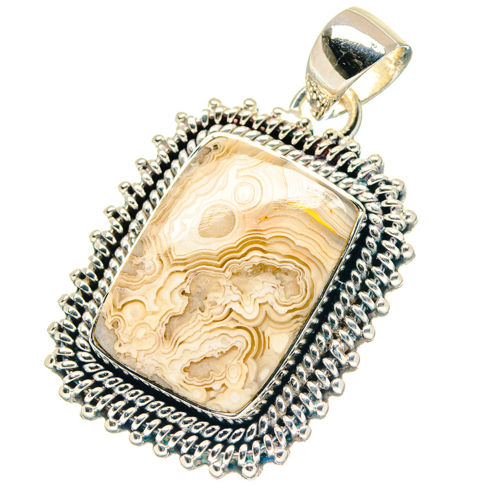 Laguna Lace Agate Pendants handcrafted by Anasilvercos - PD19087