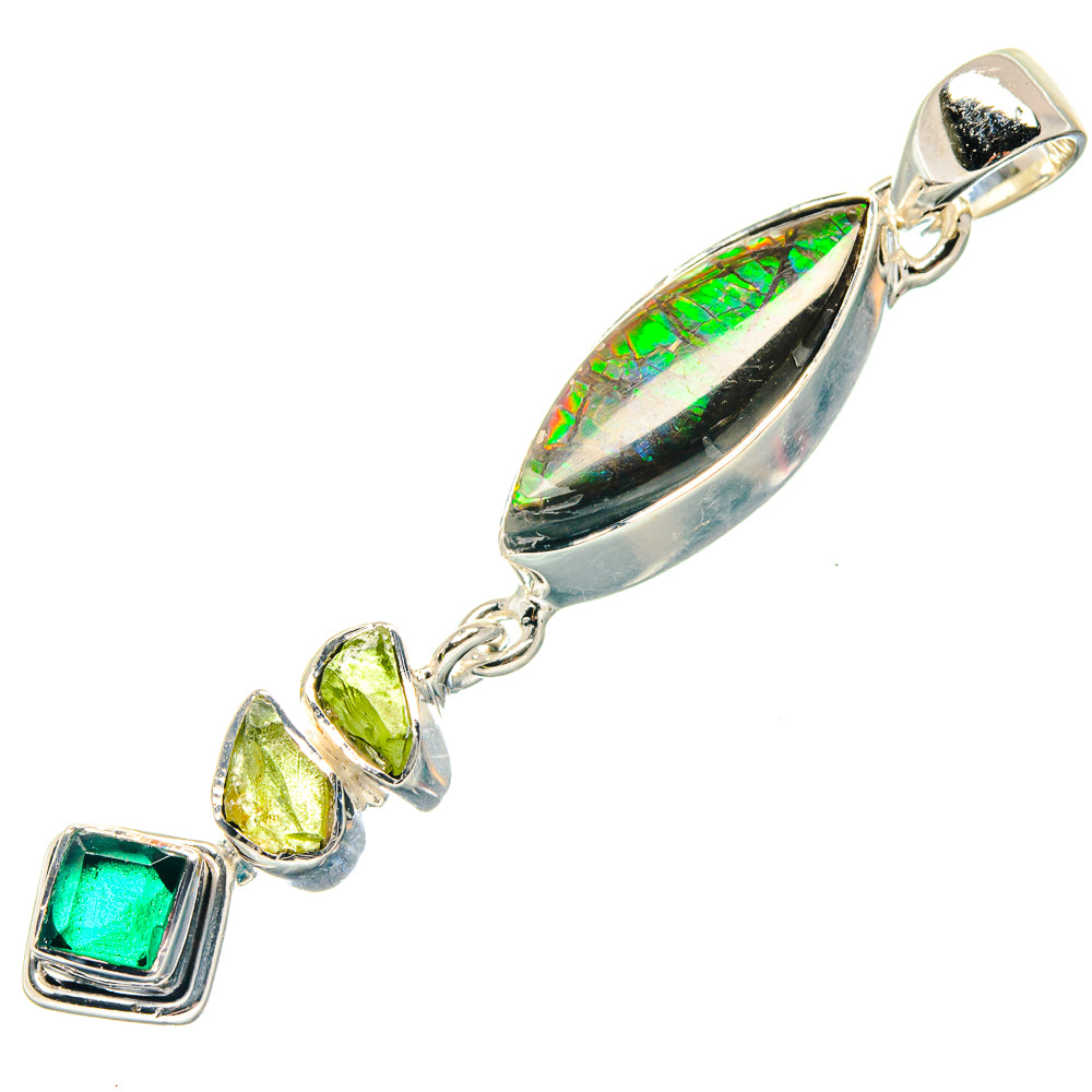Ammolite Pendants handcrafted by Anasilvercos - PD19123
