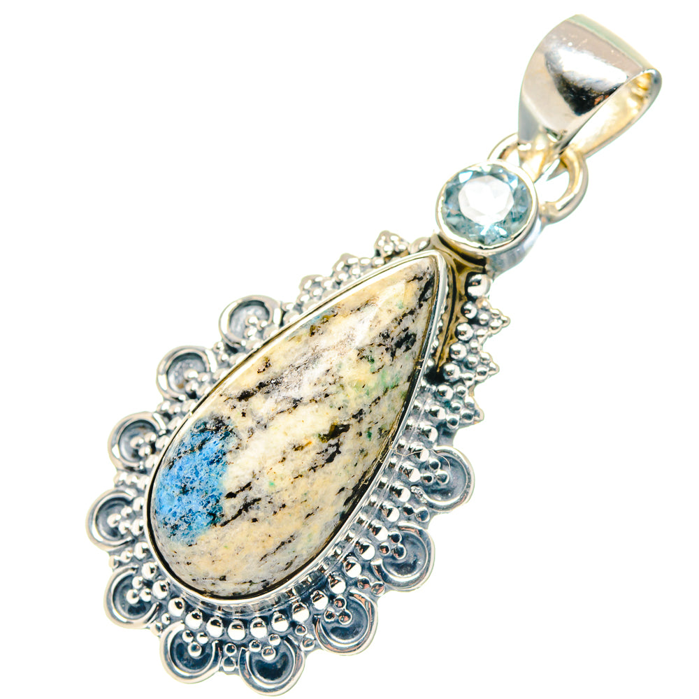 K2 Blue Azurite Pendants handcrafted by Anasilvercos - PD19144