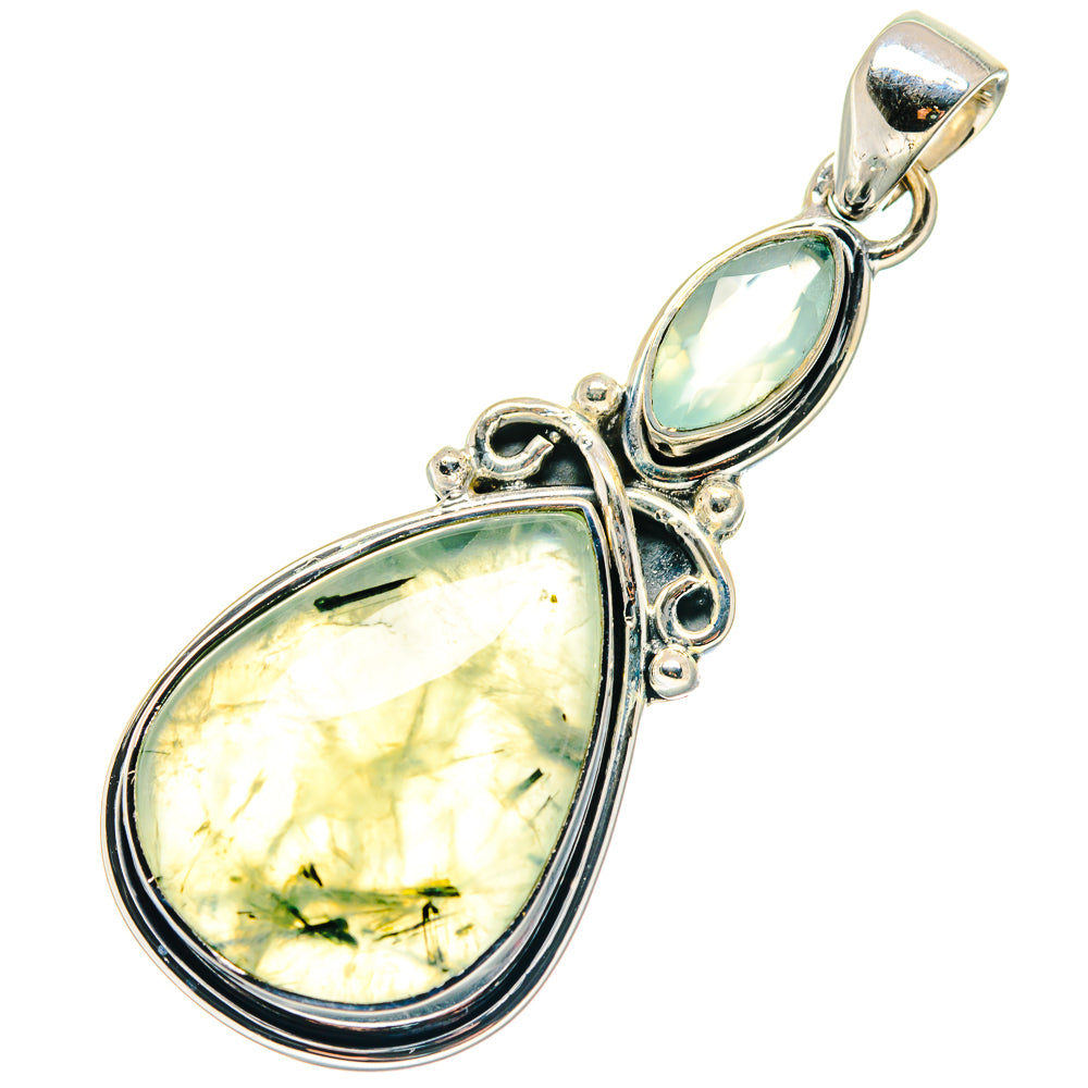 Prehnite Pendants handcrafted by Anasilvercos - PD19155