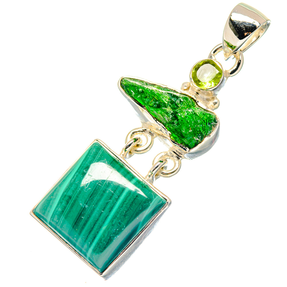 Malachite Pendants handcrafted by Anasilvercos - PD19158