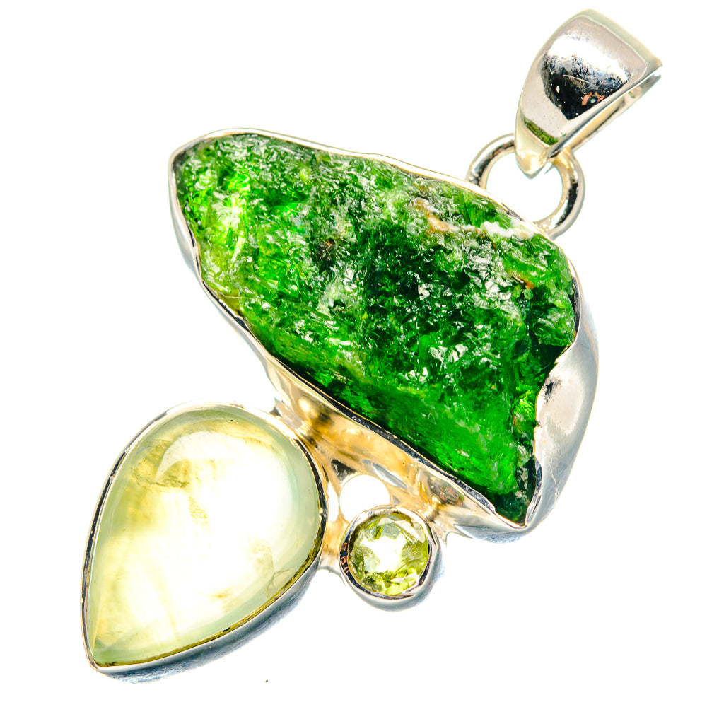 Chrome Diopside Pendants handcrafted by Anasilvercos - PD19164