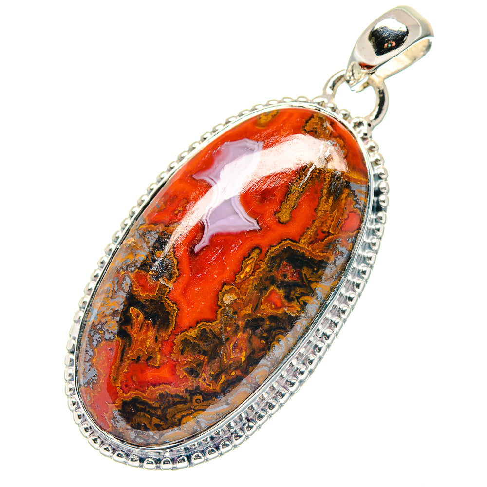 Moroccan Agate Pendants handcrafted by Anasilvercos - PD19173