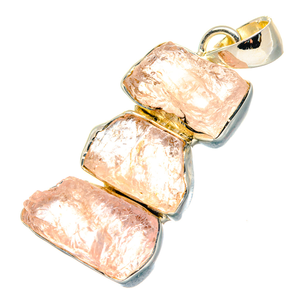 Rose Quartz Pendants handcrafted by Anasilvercos - PD19190