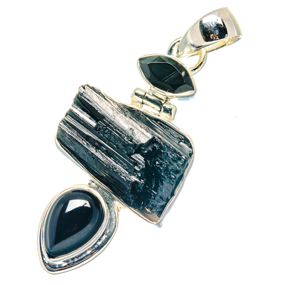 Black Tourmaline Pendants handcrafted by Anasilvercos - PD19225