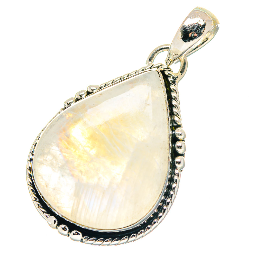 Rainbow Moonstone Pendants handcrafted by Anasilvercos - PD19230