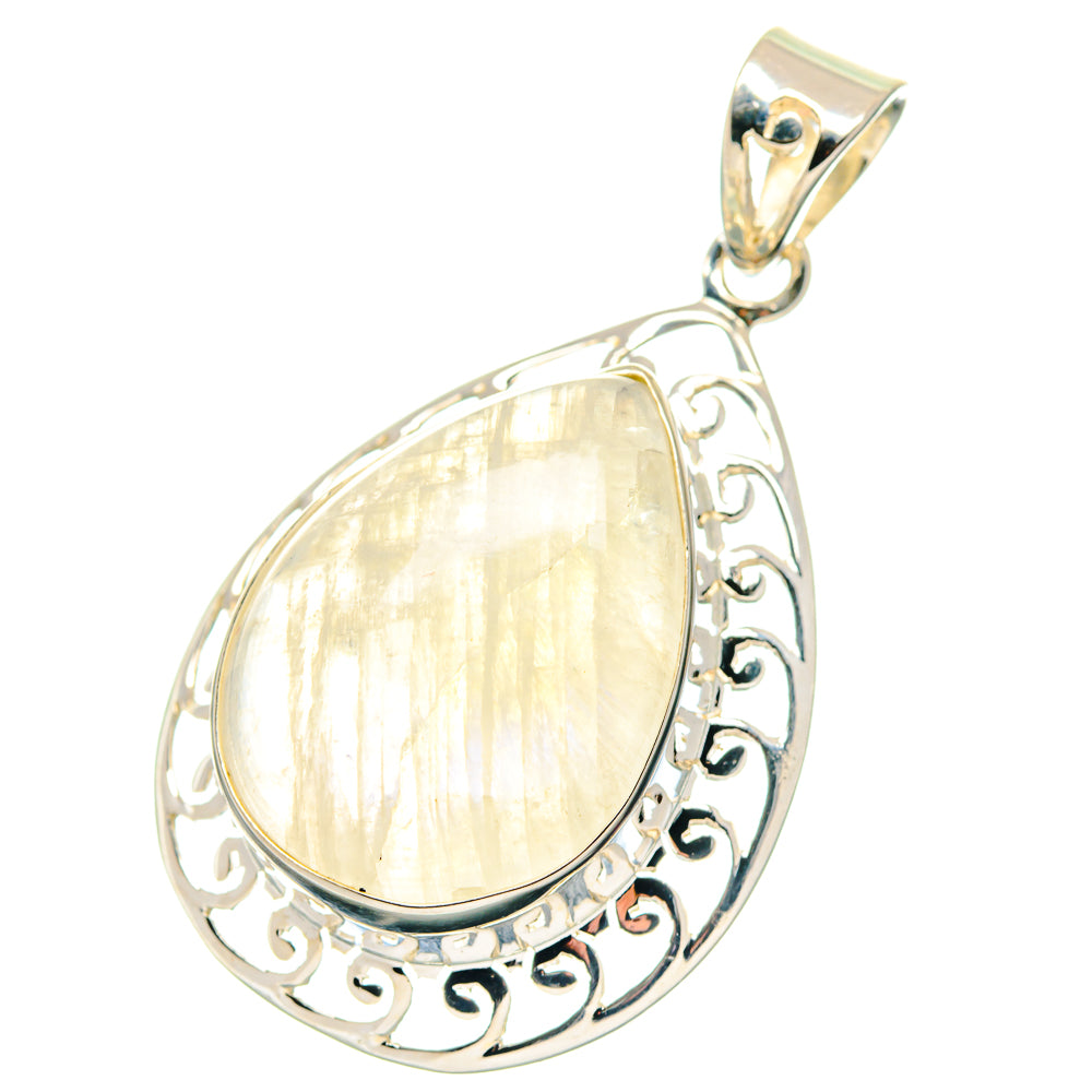 Rainbow Moonstone Pendants handcrafted by Anasilvercos - PD19235
