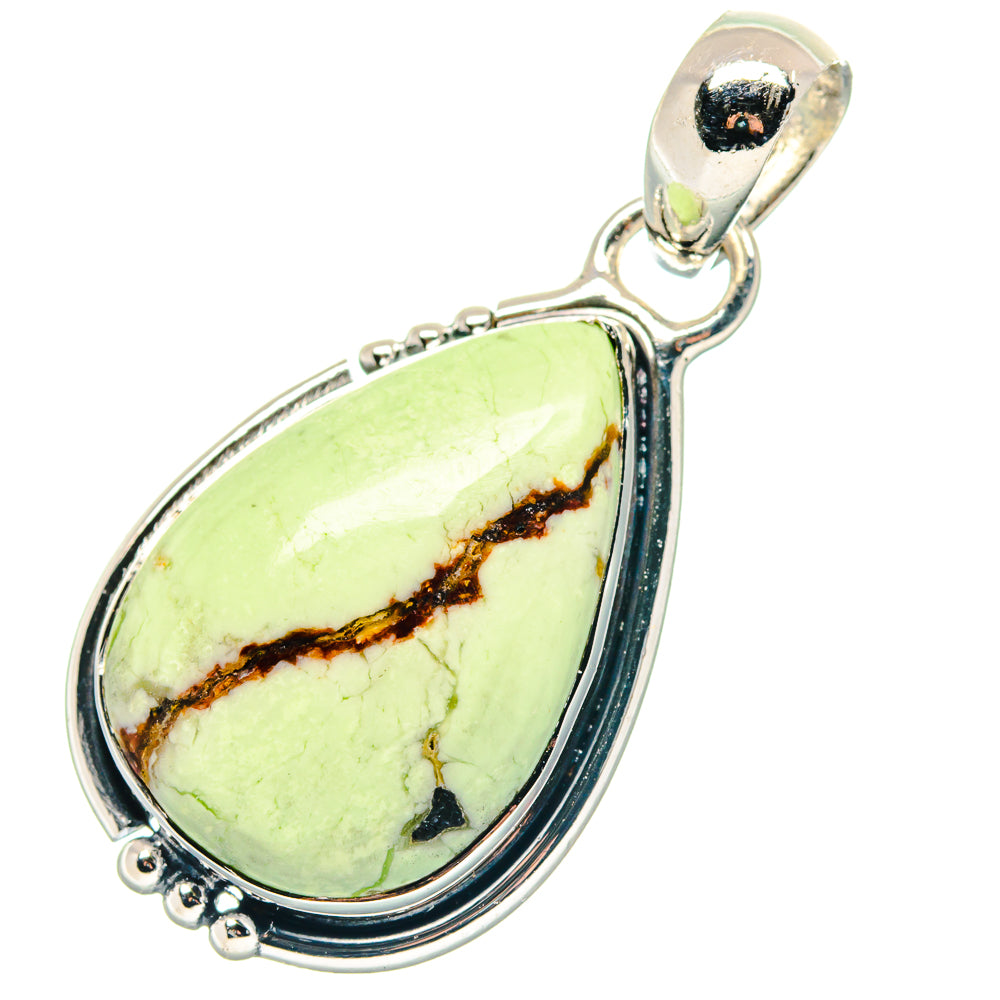 Lemon Chrysoprase Pendants handcrafted by Anasilvercos - PD19244