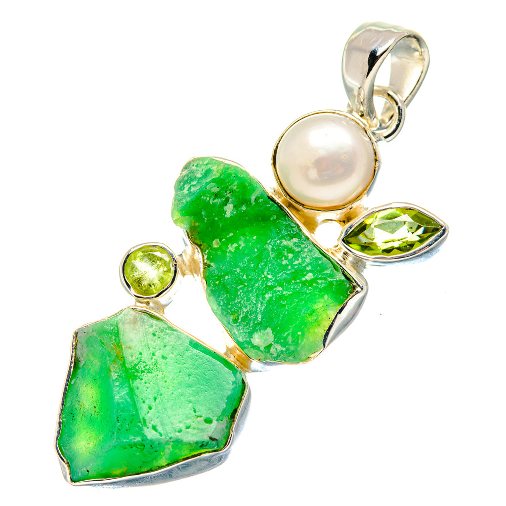 Chrysoprase Pendants handcrafted by Anasilvercos - PD19264