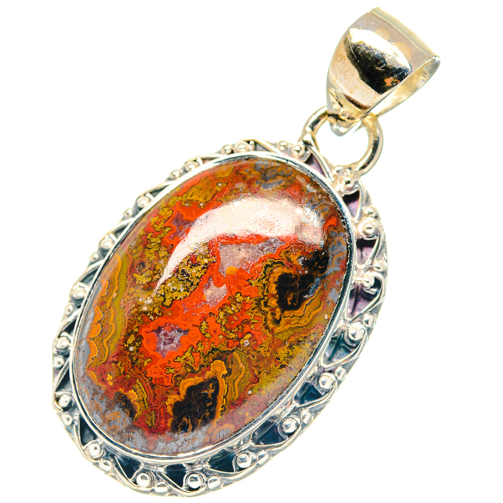 Moroccan Agate Pendants handcrafted by Anasilvercos - PD19280