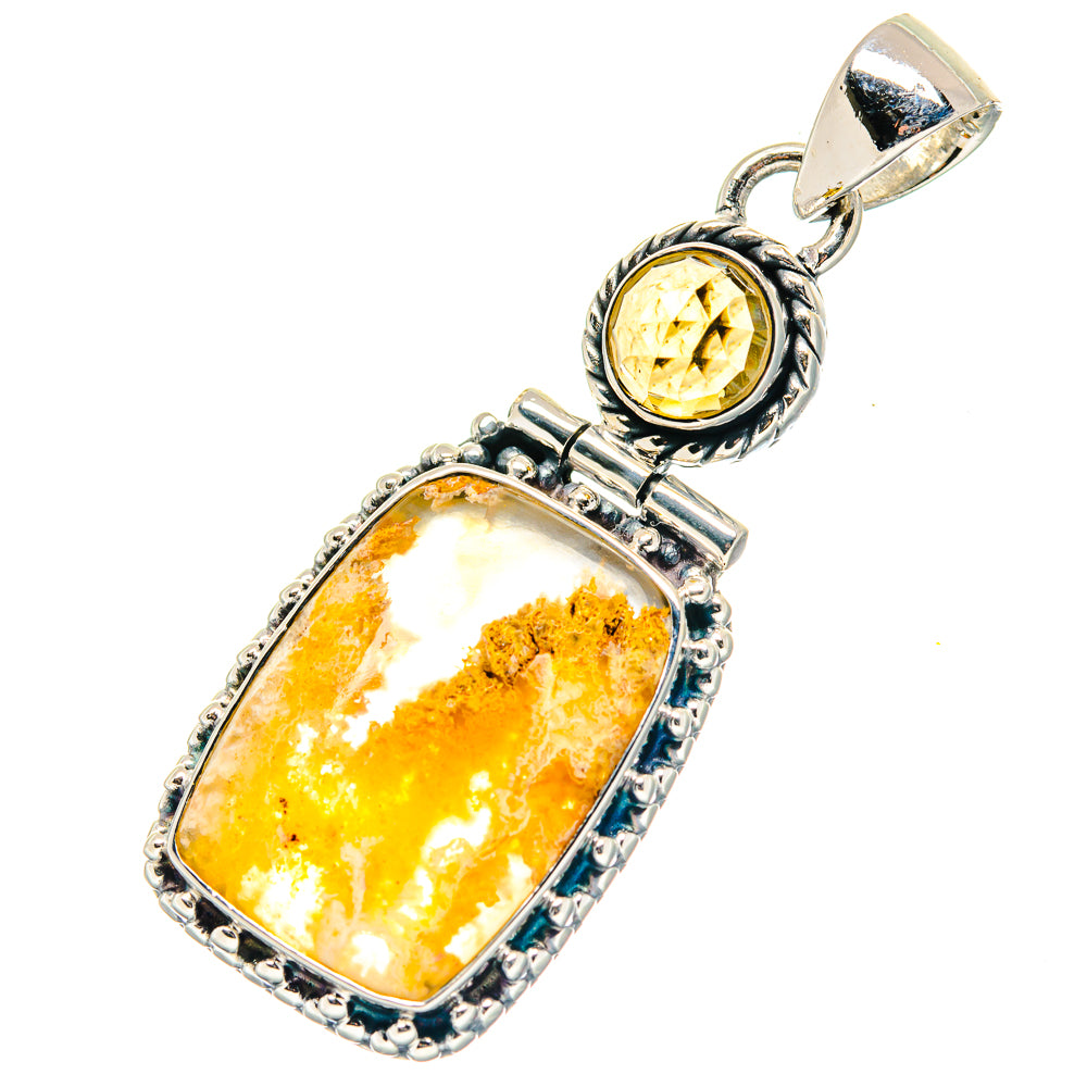 Plume Agate Pendants handcrafted by Anasilvercos - PD19289