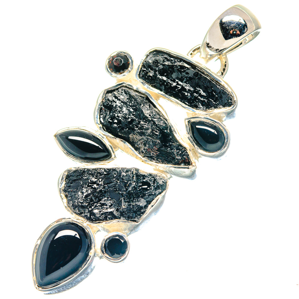 Black Tourmaline Pendants handcrafted by Anasilvercos - PD19315