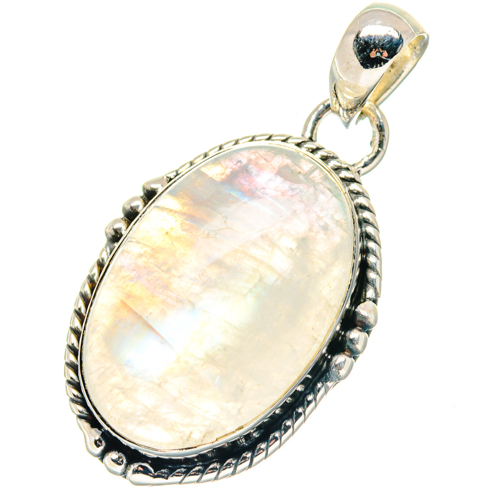 Rainbow Moonstone Pendants handcrafted by Anasilvercos - PD19320