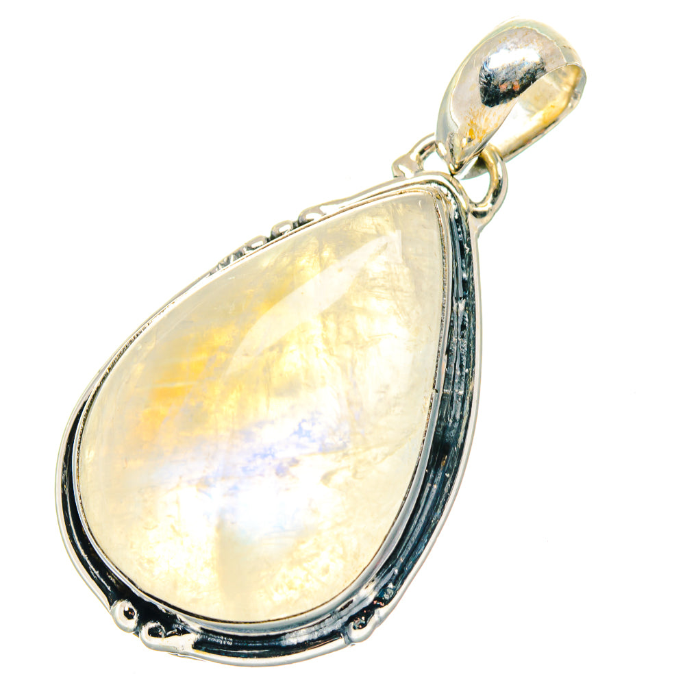 Rainbow Moonstone Pendants handcrafted by Anasilvercos - PD19323