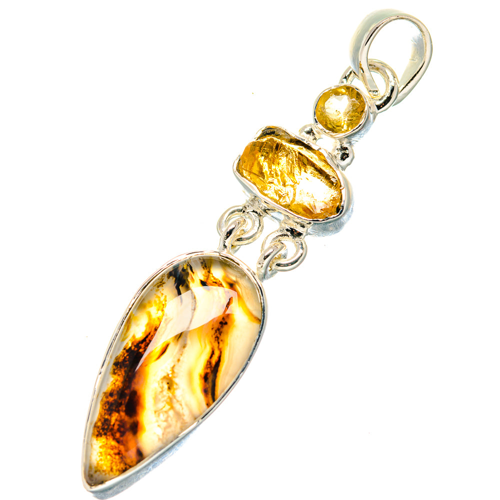 Montana Agate Pendants handcrafted by Anasilvercos - PD19354