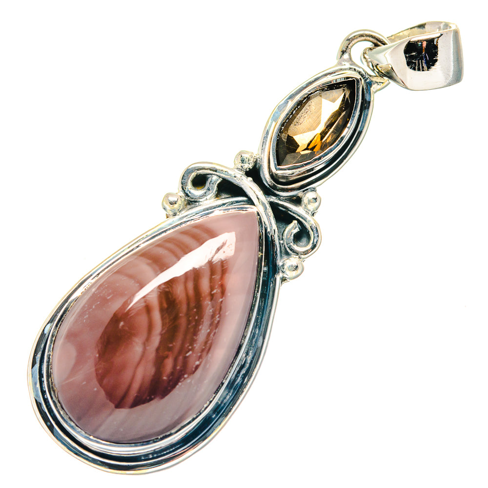 Botswana Agate Pendants handcrafted by Anasilvercos - PD19355