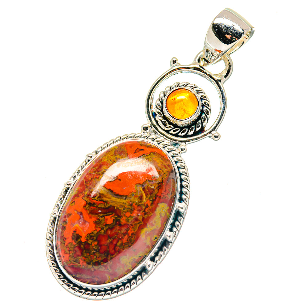 Moroccan Agate Pendants handcrafted by Anasilvercos - PD19361