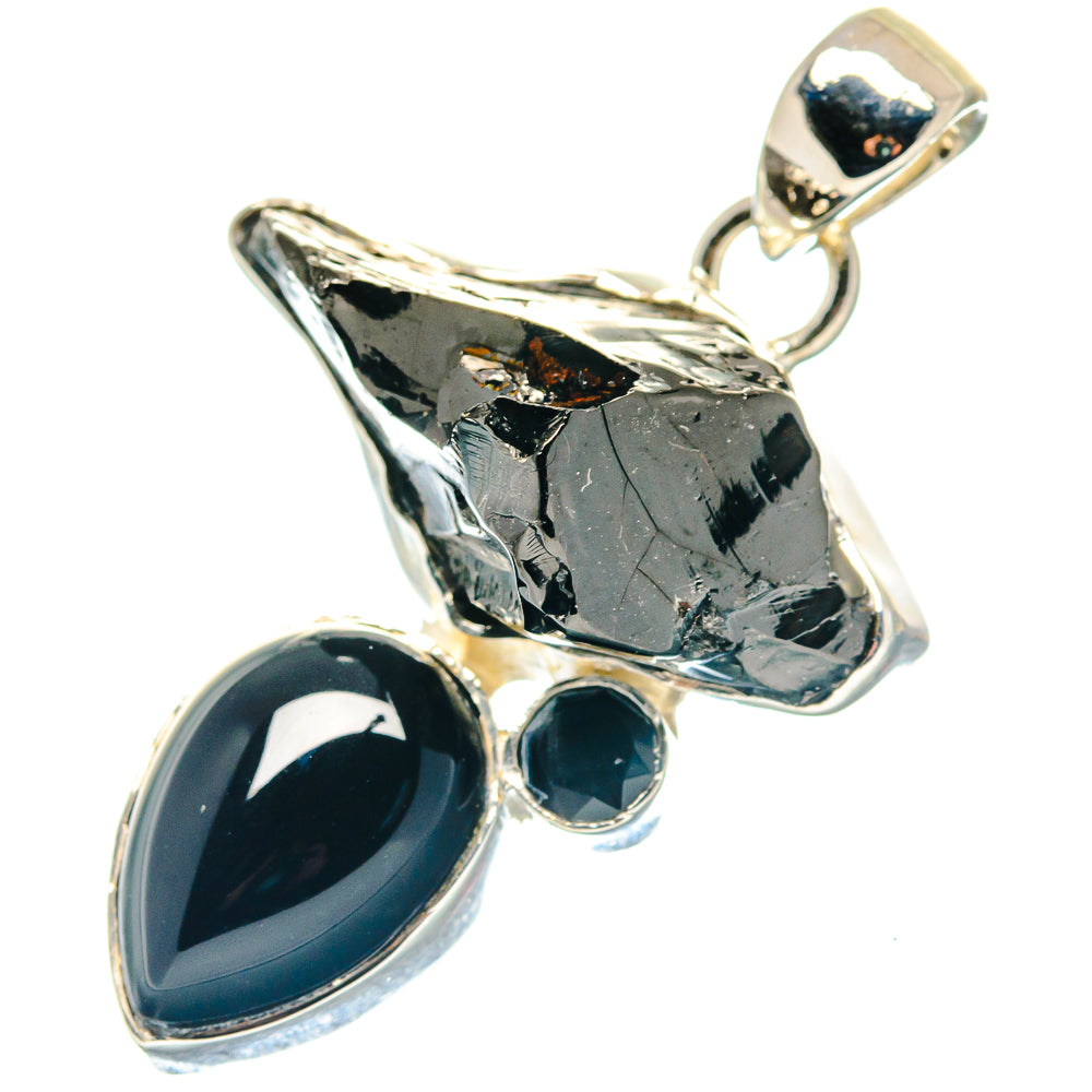 Black Tourmaline Pendants handcrafted by Anasilvercos - PD19401