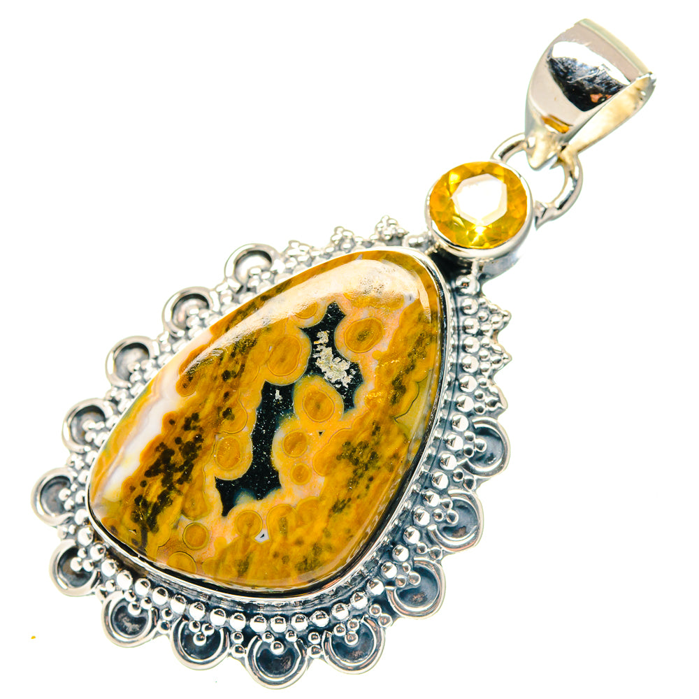 Rainbow Moonstone Pendants handcrafted by Anasilvercos - PD19441