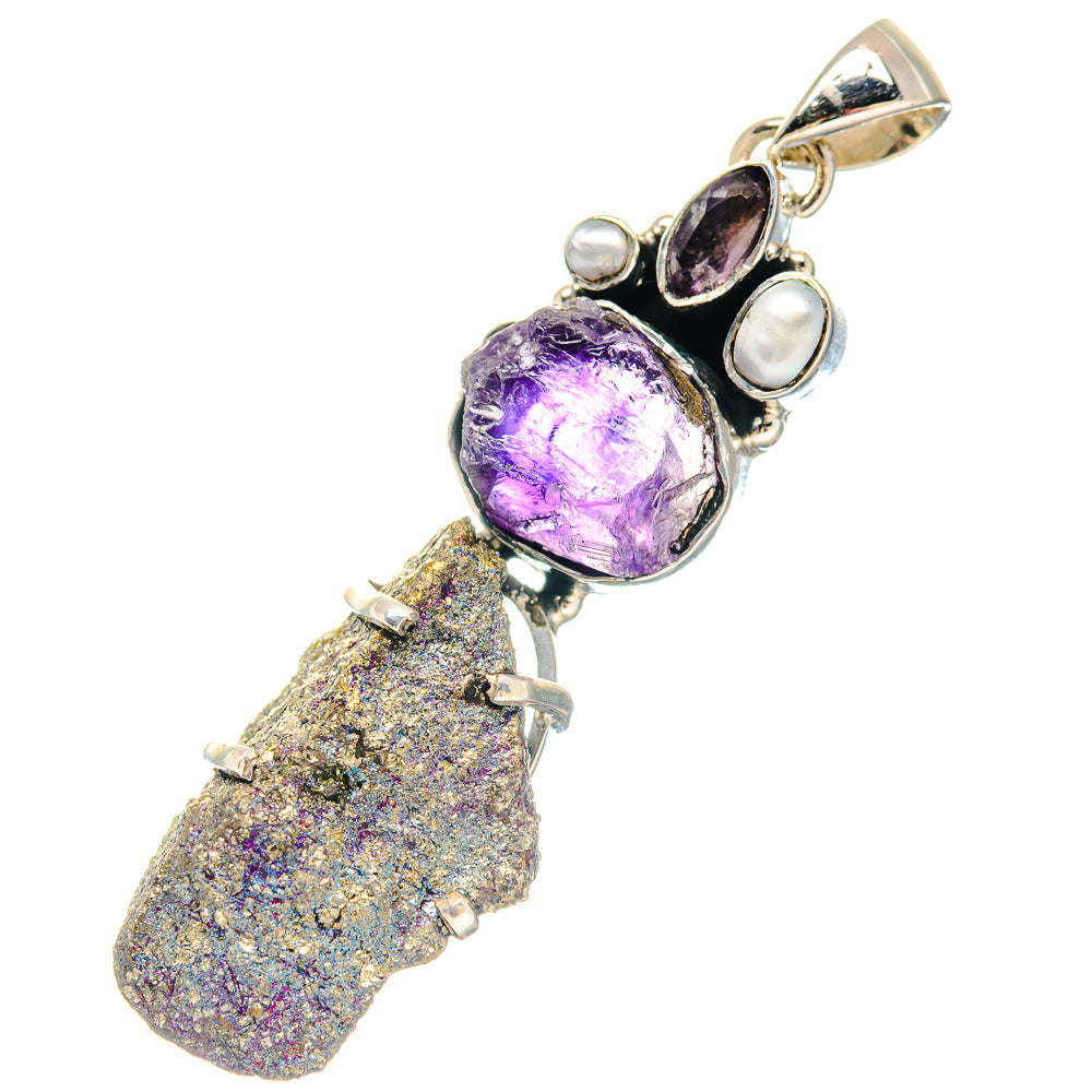 Pyrite Agate Pendants handcrafted by Anasilvercos - PD19499
