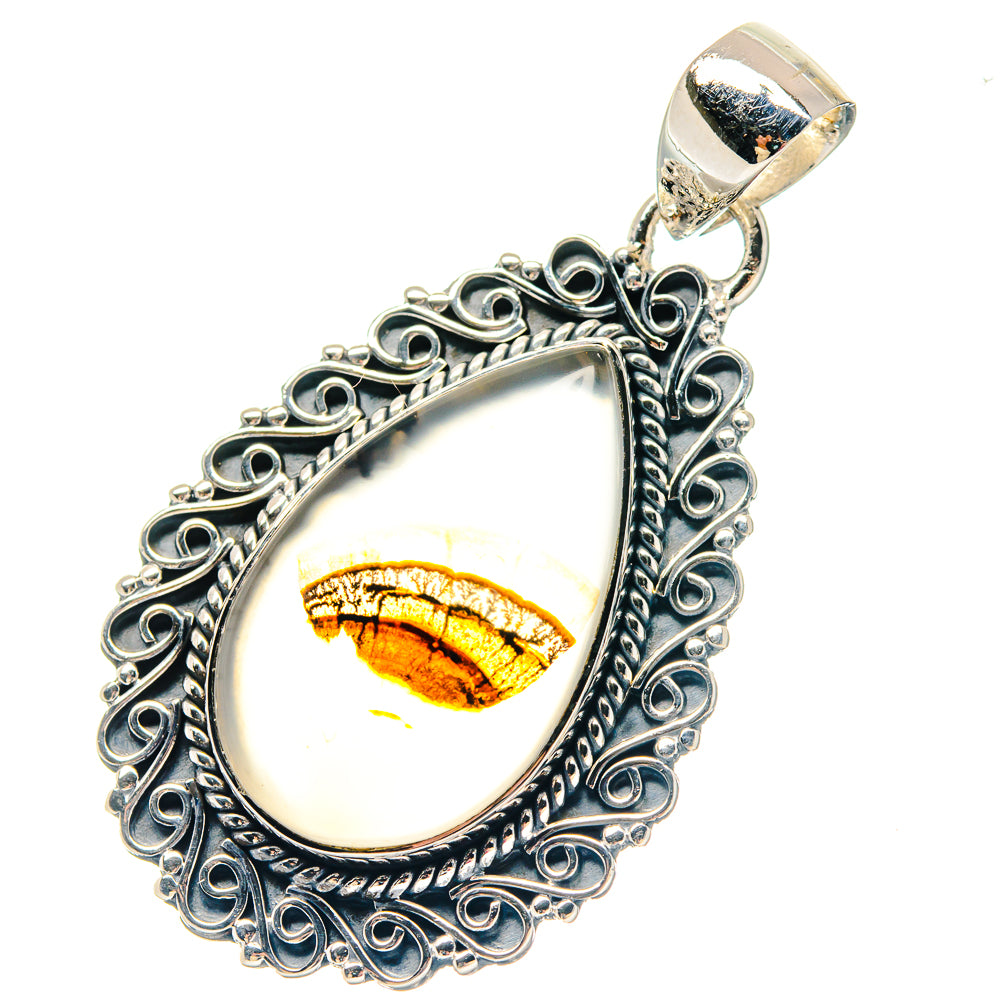 Herkimer Diamond, White Quartz Pendants handcrafted by Anasilvercos - PD19587
